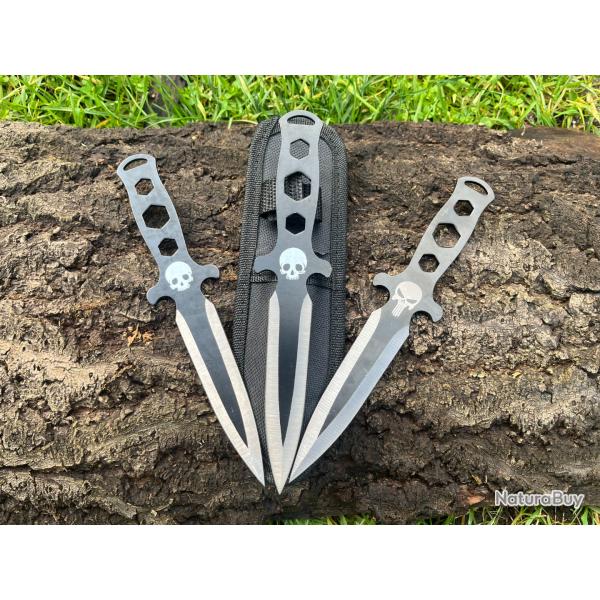 Set de 3 couteaux de lancer - mod�le punisher