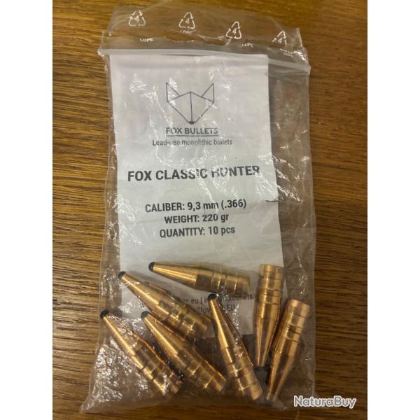 Ogives Fox Bullets 9,3/366 220gr