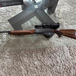 carabine 280 remington demie automatique avec lunette de battue Nikki Stirling 1-x24