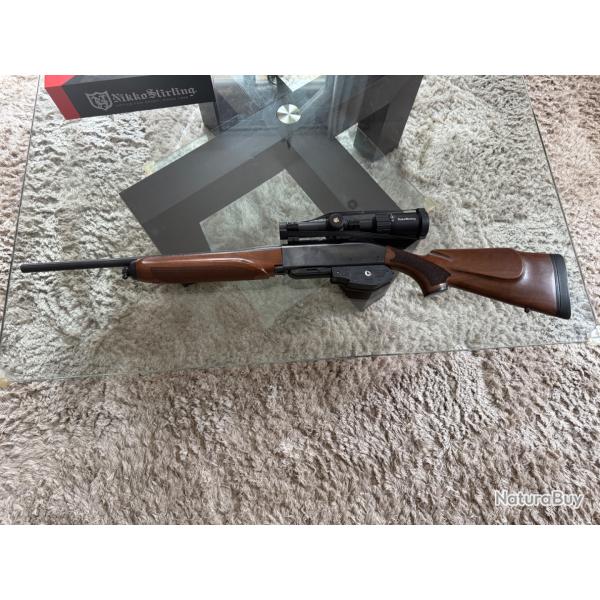 carabine 280 remington demie automatique avec lunette de battue Nikki Stirling 1-x24