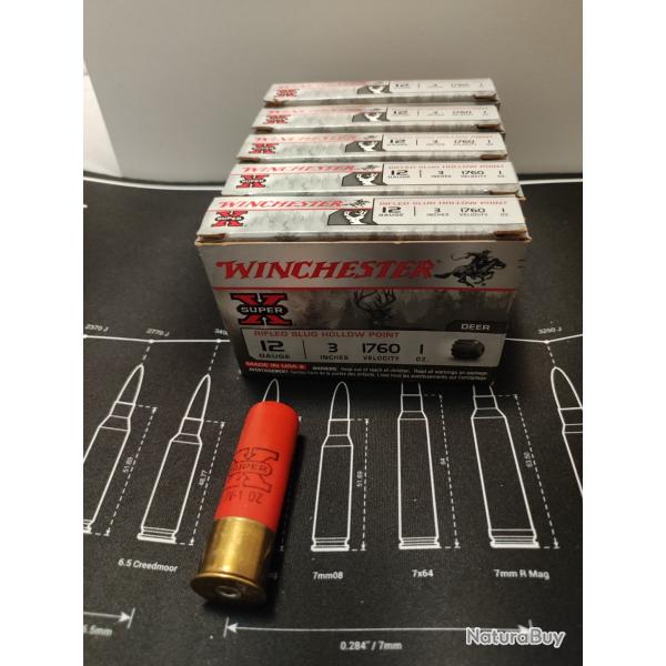 Cartouche a balle Winchester deer 12/76