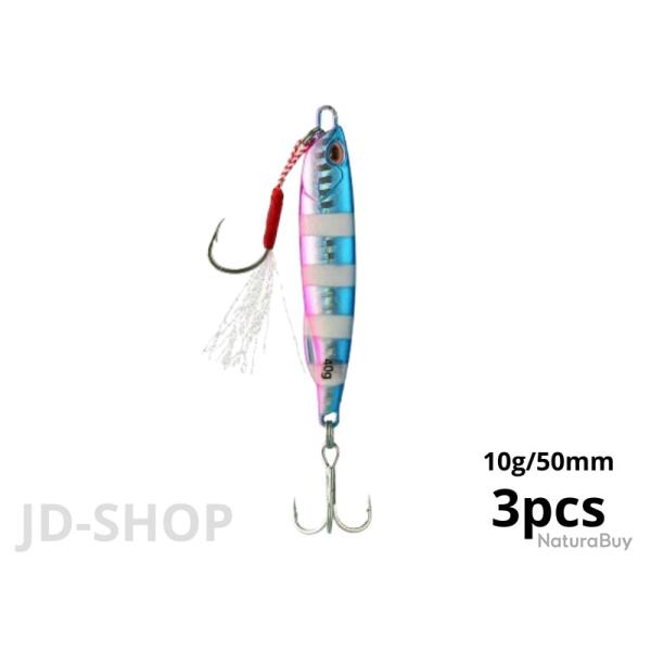 Jig Pour La P�che En Mer 3pcs Tricolore 10g 50mm