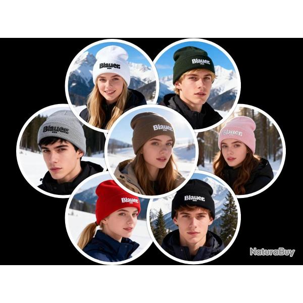 Bonnet Tricot Brode Blauer USA Hiver, Couleur: Au Choix