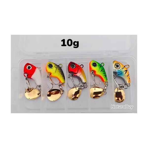 Spintail Leurre a palette 5pcs 10g avec boite