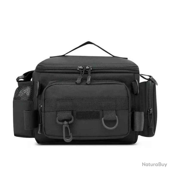 Sacoche de P�che Multi Poches en Bandouli�re Couleur Noir