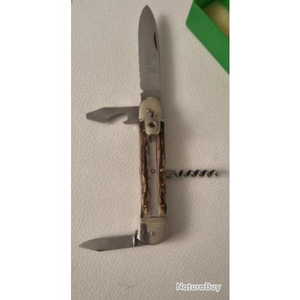 Superbe couteau de chasse a syst�me, multifonctions Hubertus Solingen