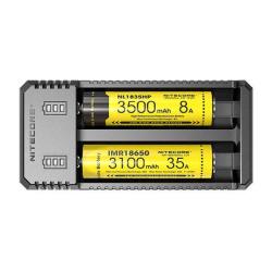Chargeur micro-USB 2 accus Nitecore