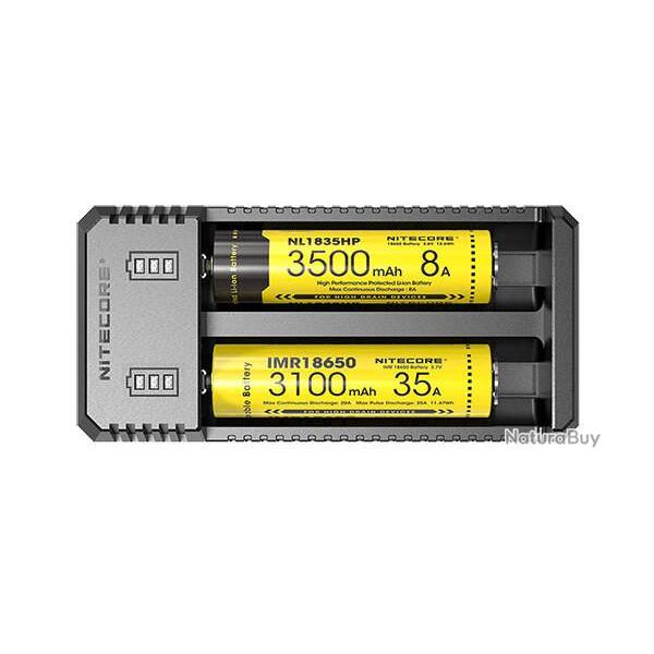 Chargeur micro-USB 2 accus Nitecore