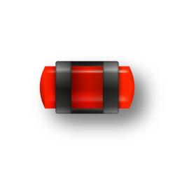 GUIDON FLUO ROUGE AJOURE M4 D4 L9