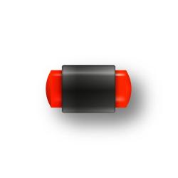 GUIDON FLUO ROUGE PLEIN M3 D3.5 L8