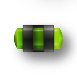 GUIDON FLUO VERT AJOURE M2.6 D3 L7.5