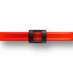 GUIDON FLUO ROUGE AJOURE M3 D2 L17.5