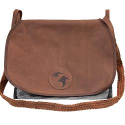 CARNIER CUIR VIEILLI BRETELLE CUIR TRESSEE BECASSE