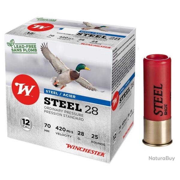 CARTOUCHES 12/70 SUPER ACIER 28G N9 X 25