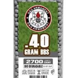 BILLES BIO 0.40G G&G GRISES EN BOUTEILLE DE 2700