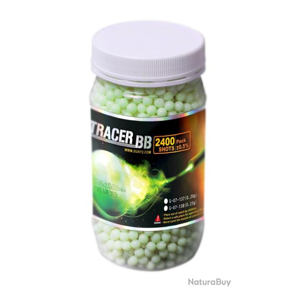 BILLES 0.20G G&G TRACANTES VERTES EN BOUTEILLE DE 2700