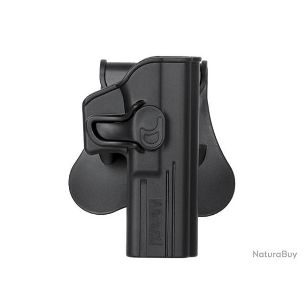 HOLSTER RIGIDE AMOMAX G2 GAUCHER GLOCK AIRSOFT NOIR