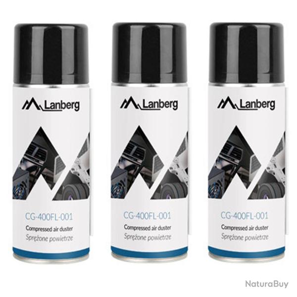 Bombe Air Sec Lanberg Nettoyant Informatique 400 ml par 3
