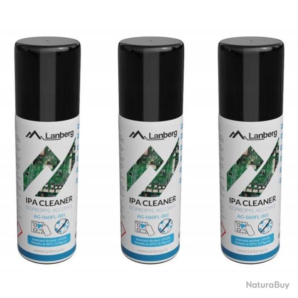 Nettoyant Informatique Isopropyl Alcohol IPA 99.8% LANBERG 60 ml par 3