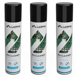 Nettoyants Informatique El&eacute;ctronique Optique IPA 99.8% LANBERG 300 ml par 3