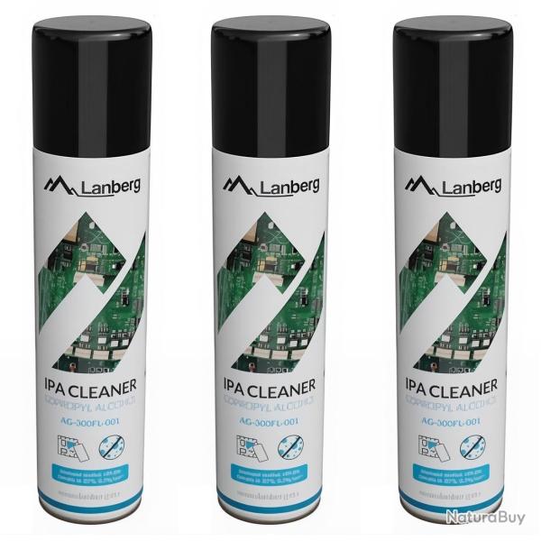 Nettoyants Informatique El�ctronique Optique IPA 99.8% LANBERG 300 ml par 3