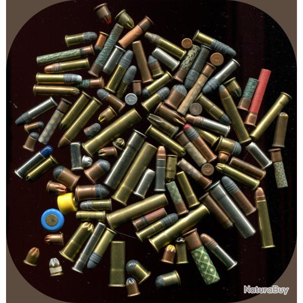 Une centaine de cartouches � percussion annulaires pour collection  - 1 � sans prix de r�serve