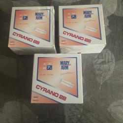 LIVRAISON OFFERTE  3boites de 25  cartouches Mary arme cyrano 28, cal 12/70, plombs 7,5