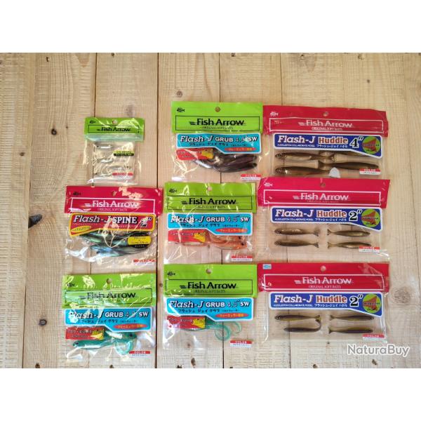 Lot de 48 leurres souples FISH ARROW