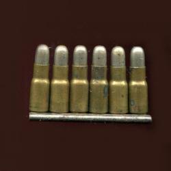 Lame chargeur de 6 cartouches 5 mm pour pistolet Charola & Anitua - RARE