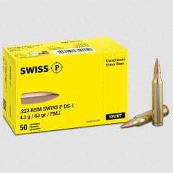 CARTOUCHES SWISS P CAL : 223 REM 63GR DS-1 TFMJ x50