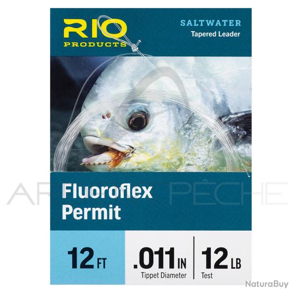 Bas de ligne RIO Fluororflex Permit 12' (3,60m) 12LB