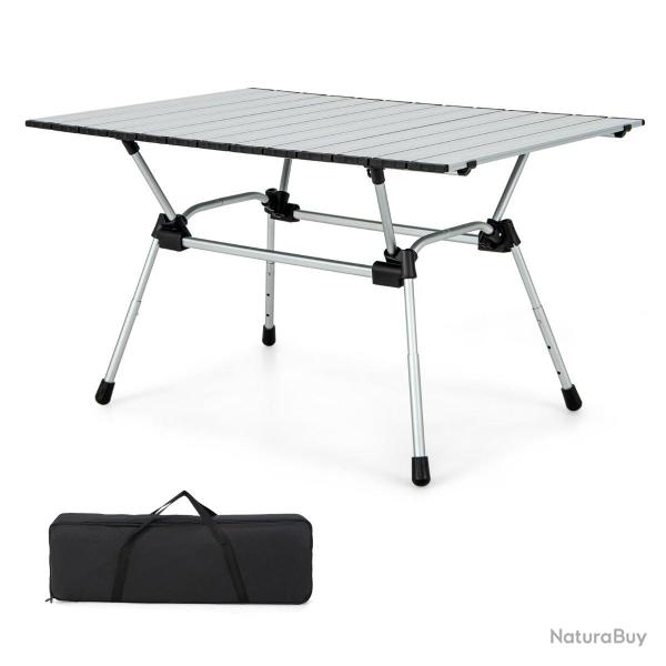 Table de camping pliante pour 4-6 personnes 90 x 60,5 cm l�g�re r�glable 4 niveaux design moderne e