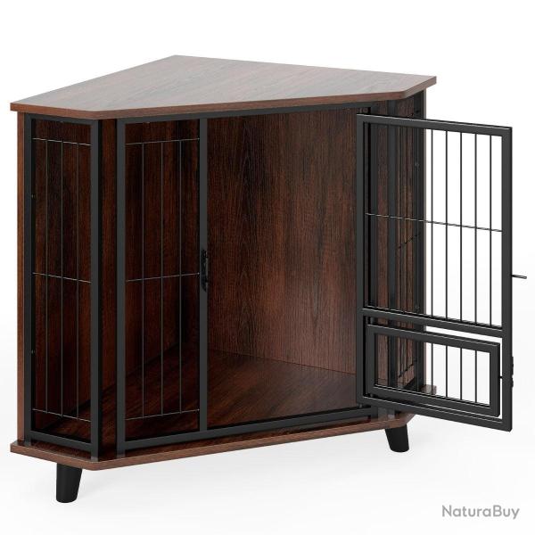 Cage pour chien multifonctionnelle 60 x 60 x 71,5 cm usage pratique et �l�gant modernit� en bois de