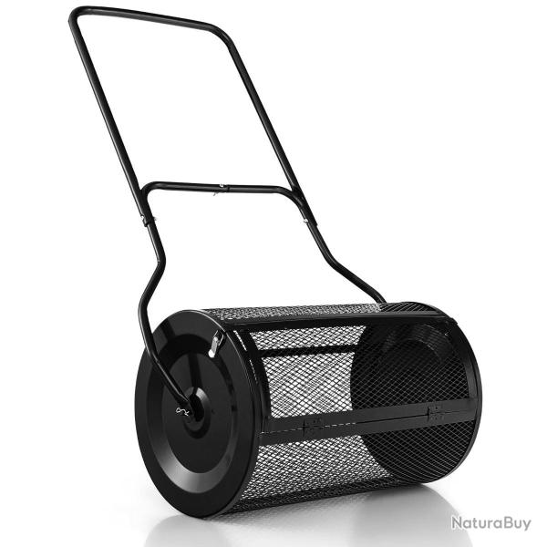 �pandeur de compost 60,5 x 124 x 39 cm capacit� 76 l finition vert design robuste en m�tal noir 20_