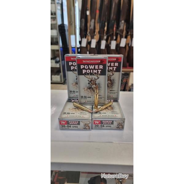 10 boites de 20 balles winchester 30-06 power point 180gr