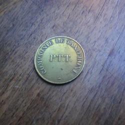 monnaie jeton compagnie le taxiphonne  laiton