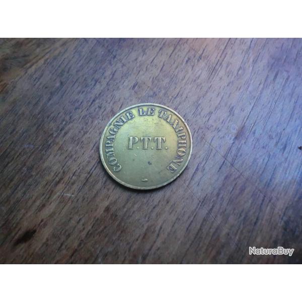 monnaie jeton compagnie le taxiphonne  laiton