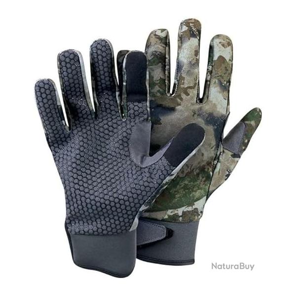 Gants �t� Camouflage L�ger - Grip Silicone Antid�rapant - Tactile - Respirants & Stretch - Confort T