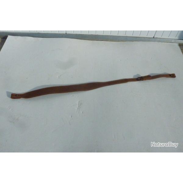 Bretelle cuir confort large pour carabine ou fusil
