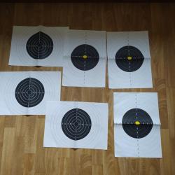 LOT 6 CIBLES 3 CENTRE DE C200  ET 3 CENTRE DE CIBLES C50 FORMAT A3