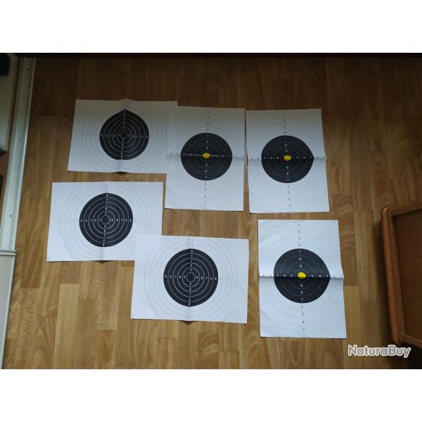 LOT 6 CIBLES 3 CENTRE DE C200  ET 3 CENTRE DE CIBLES C50 FORMAT A3