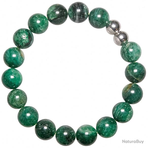 Bracelet en fuchsite verte - Perles rondes 10 mm
