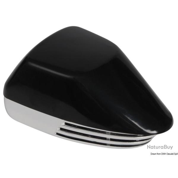 Avertisseur � membrane ABS noir + chrom� 12 V