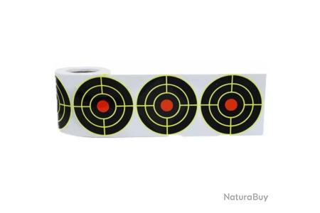 100 pièces Cible de tir à éclaboussures 15.2 cm Cibles en Papier Autocollantes avec Autocollants fluorescents réactifs à l'impact pour l'entraînement au tir au Pistolet, à l'airsoft et à la Carabine