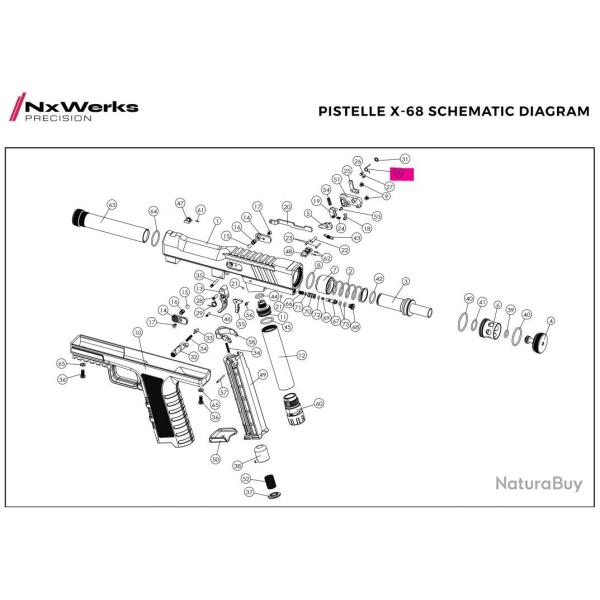 Rod Spring Original - Pistelle X68 - NX Werks