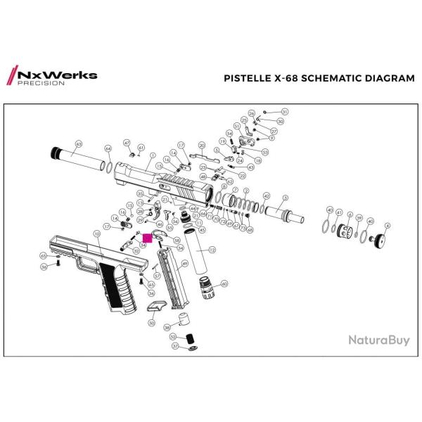 Mag Release Piston Original - Pistelle X68 - NX Werks
