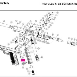 M4*10 Frame Screw Original - Pistelle X68 - NX Werks (A l'unit&eacute;)