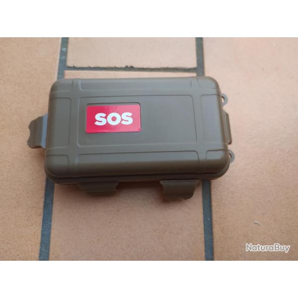 BOITE SURVIE EDC SOS TACTIQUE  POUR SAC A DOS  KIT SURVIE VOITURE BATEAU PECHE