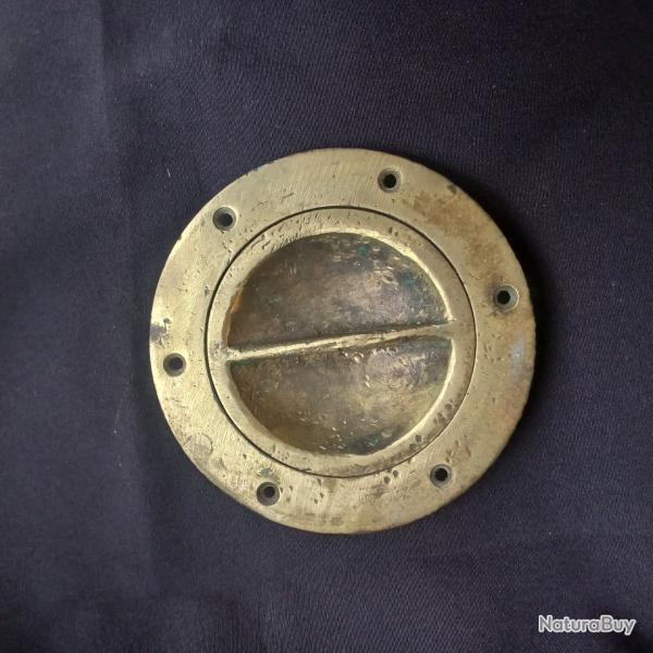 ancienne tape de pont en bronze pour bateau