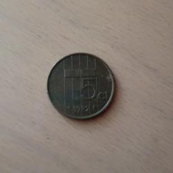 monnaie pays bas 5 CT  1982